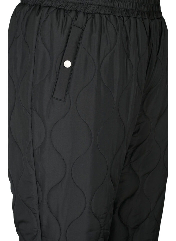 Quiltade termobyxor, Black, Packshot image number 2