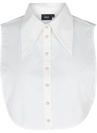 Skjortkrage med pärlknappar, Bright White, Packshot image number 0