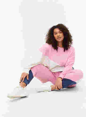 Sweatpants med colour-block, C. Pink C. Blocking, Model image number 2