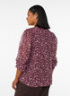 Blus med blomm&ouml;nster och glittertr&aring;d, R&ouml;d, Model image number 2