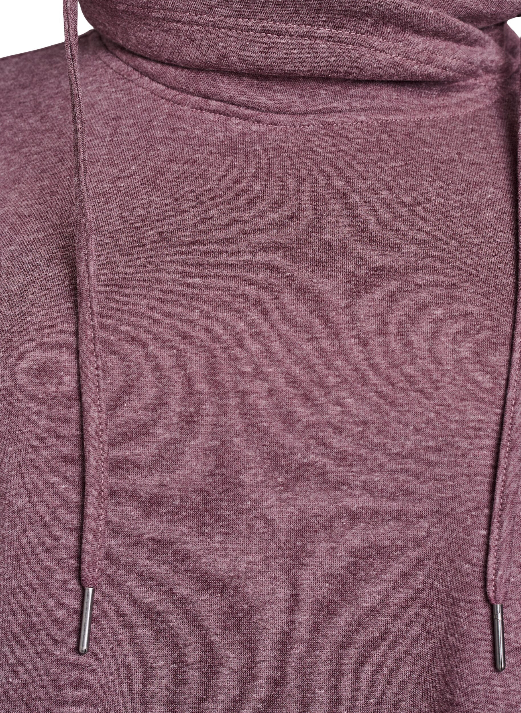 ZizziKort sweatshirtkl&auml;nning med h&ouml;g krage och fickor, R&ouml;d, Packshot image number 2
