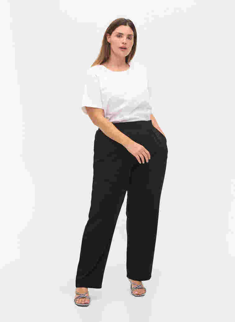 2-pack t-shirt i bomull, Black/B White, Model image number 2