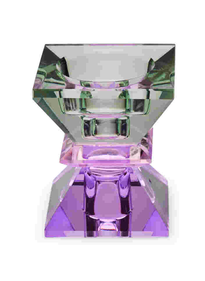 Ljusstake i kristall, Violet/Olive Comb, Packshot image number 1