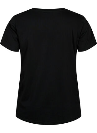 Sport t-shirt med tryck, Black w. Let's Go, Packshot image number 1