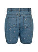 Jeansshorts med broderade blommor, Bl&aring;, Packshot image number 1