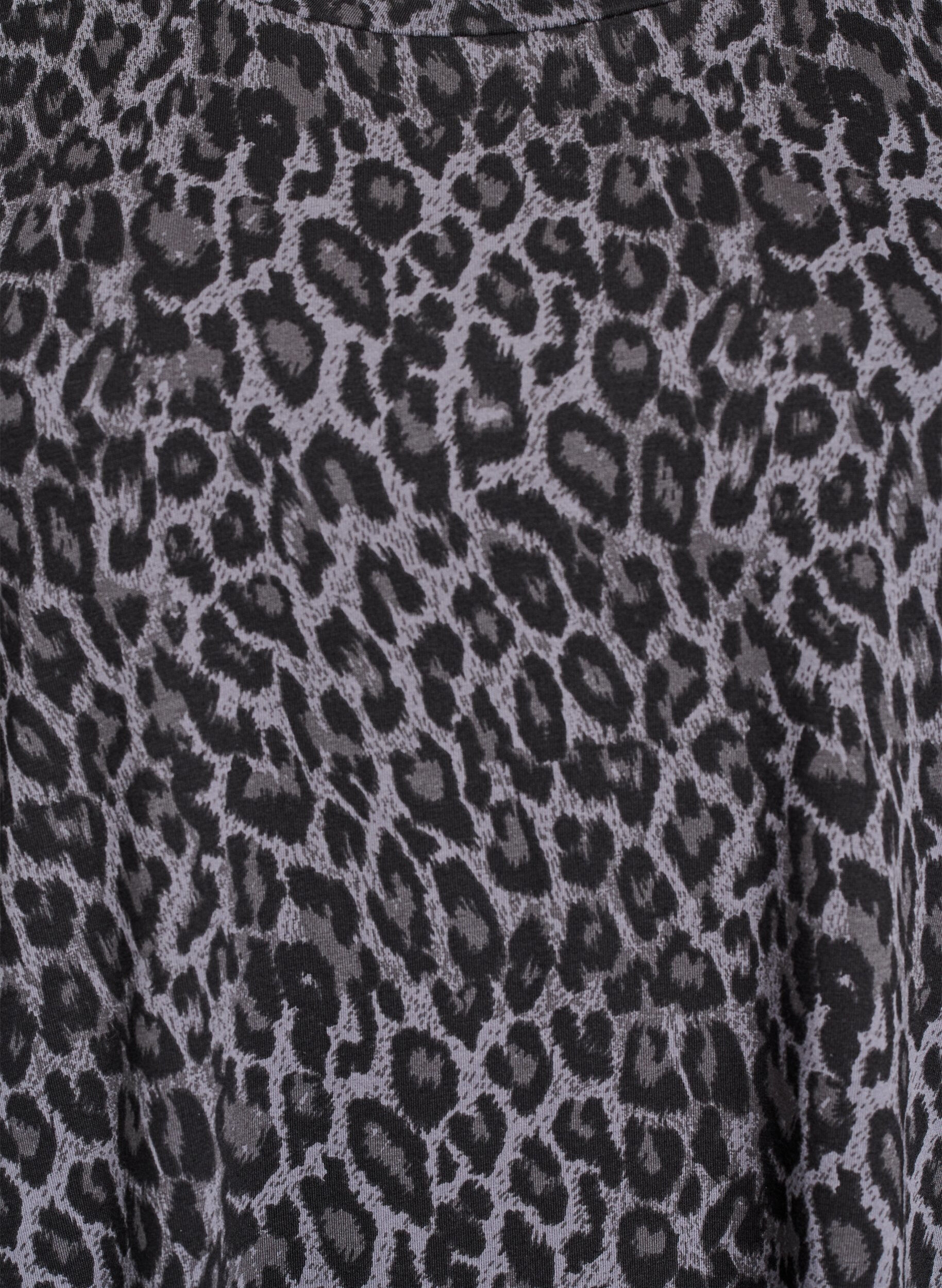 Zizzi Kort t-shirtkl&auml;nning i bomullstrik&aring;, Gr&aring;, Packshot image number 2