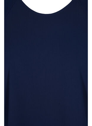 Kortärmad blus med rund halsringning, Navy Blazer, Packshot image number 2