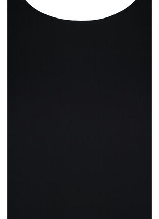 Blus med 3/4 ärmar som är asymmetrisk nedtill, Black, Packshot image number 2