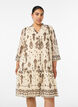 Kl&auml;nning med ornamenttryck och volangkrage, Beige, Model image number 0