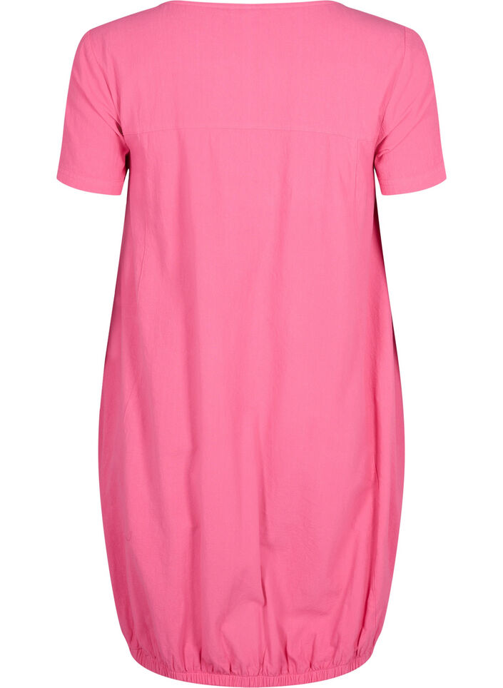 Kort&auml;rmad bomullskl&auml;nning, Rosa, Packshot image number 1