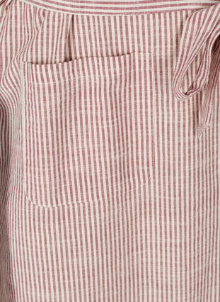 Randig skjortklänning i bomull med fickor, Dry Rose Stripe, Packshot image number 3