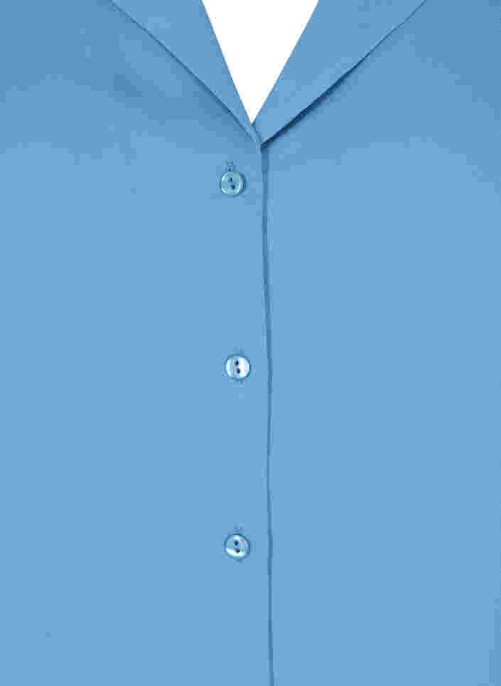 Skjorta med v-ringning och smock, Captains Blue, Packshot image number 2