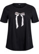 T-shirt med tryck, Svart, Packshot image number 0