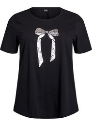 T-shirt med tryck, Svart