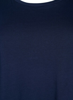 T-shirt i bomull med 2/4-ärmar, Navy Blazer, Packshot image number 2
