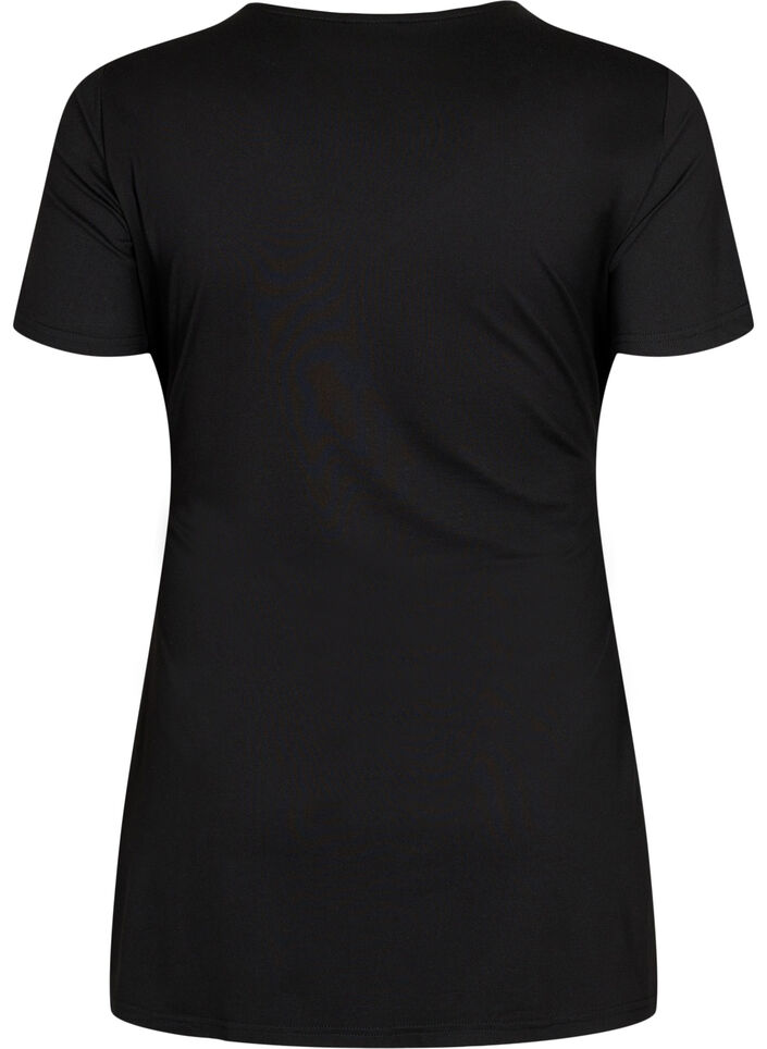 Kortärmad tröja för gravida, Black, Packshot image number 1