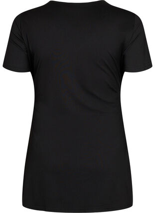 Kortärmad tröja för gravida, Black, Packshot image number 1