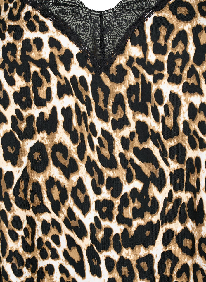 Topp i viskos med spets, Leopard, Packshot image number 2