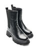 Chelsea boot med kraftig sula och ribbade paneler, Svart, Packshot image number 1