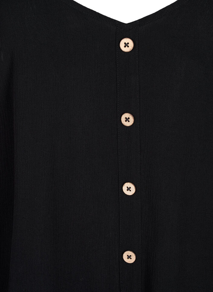 Top i viskos med smala axelband, Black, Packshot image number 2