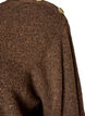 Stickad blus med knappdetalj, Brun, Packshot image number 2