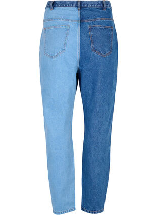 Tvåfärgade Mille Mom Fit-jeans, Lt. B. Comb, Packshot image number 1