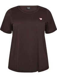 T-shirt med tryck, Brun