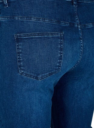 Ellen bootcut jeans med rå kant, Blue denim, Packshot image number 3