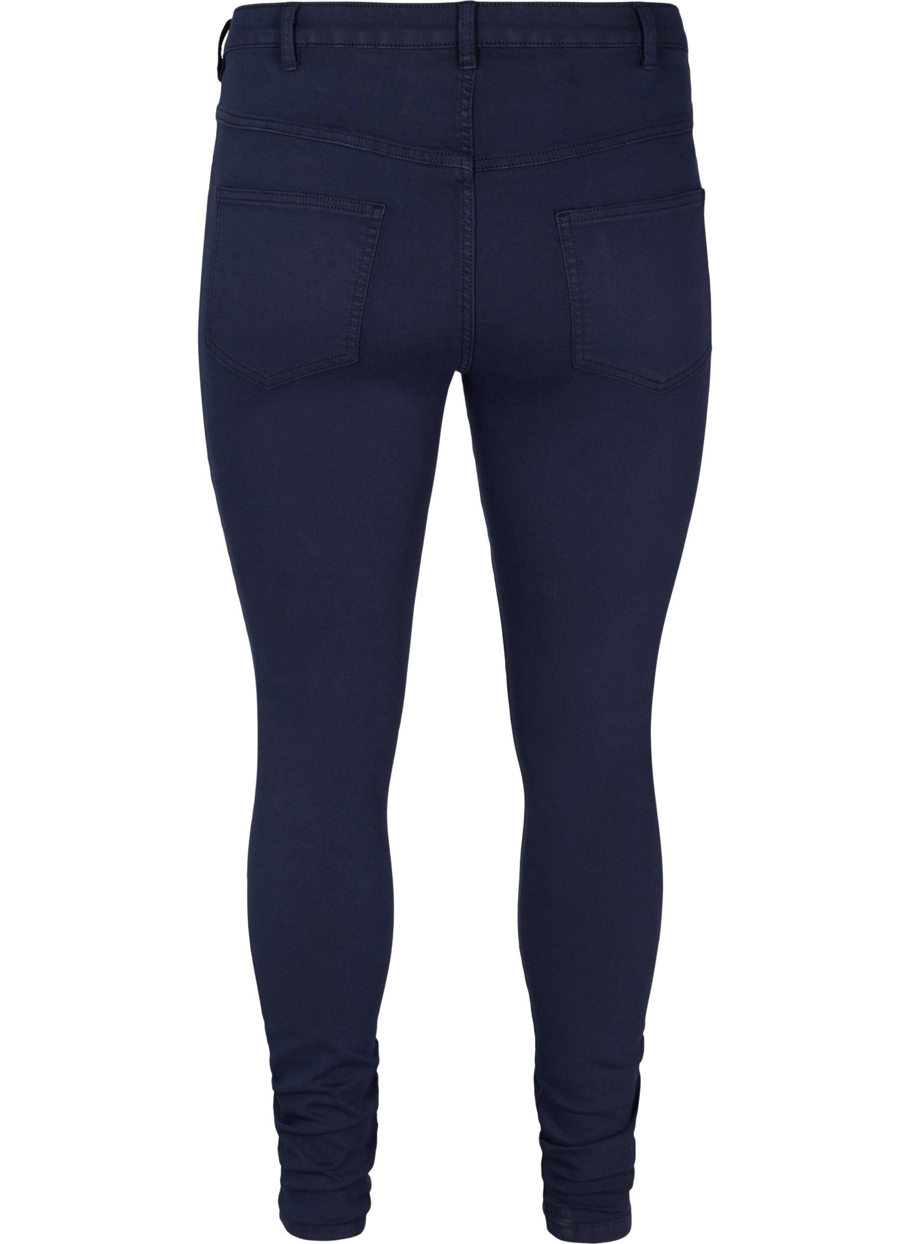 Zizzi Super slim Amy jeans med h&ouml;g midja, Night Sky, Packshot image number 1