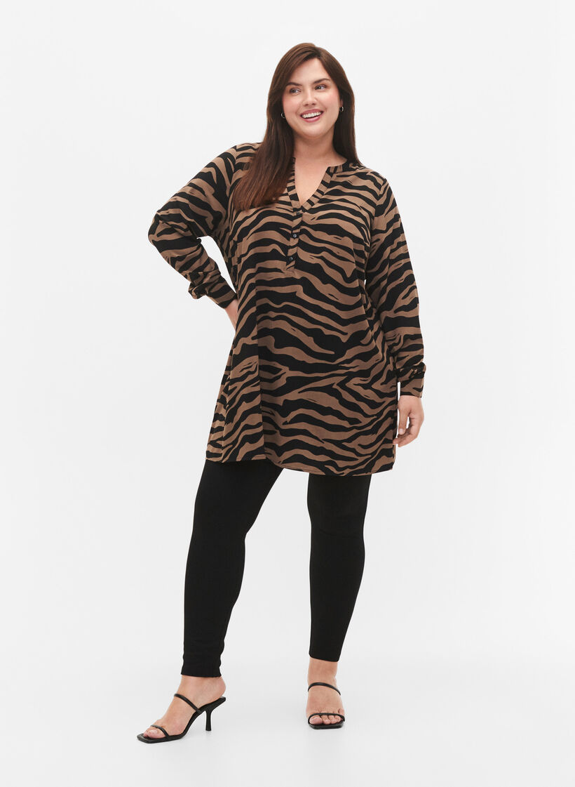 Leggings med dragkedja, Black, Model image number 0