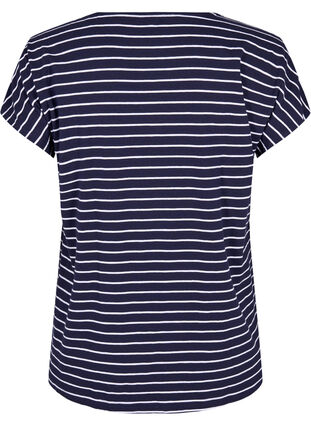 T-shirt i bomull med ränder, Night Sky W. Stripe, Packshot image number 1
