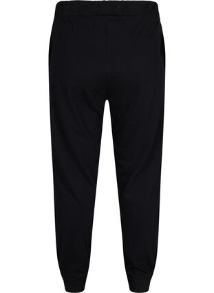Pyjamasbyxor i bomull, Black, Packshot image number 1