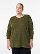 L&aring;ng&auml;rmad blus med textur, Gr&ouml;n, Model image number 0