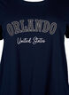 T-shirt i bomull med text, Navy B. Orlando, Packshot image number 2