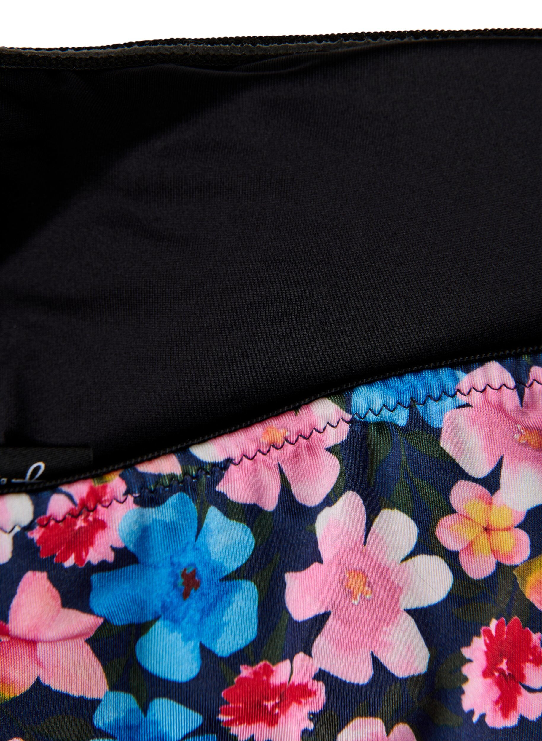 Zizzi Bandeaubikinitopp med blommor, Rosa, Packshot image number 3