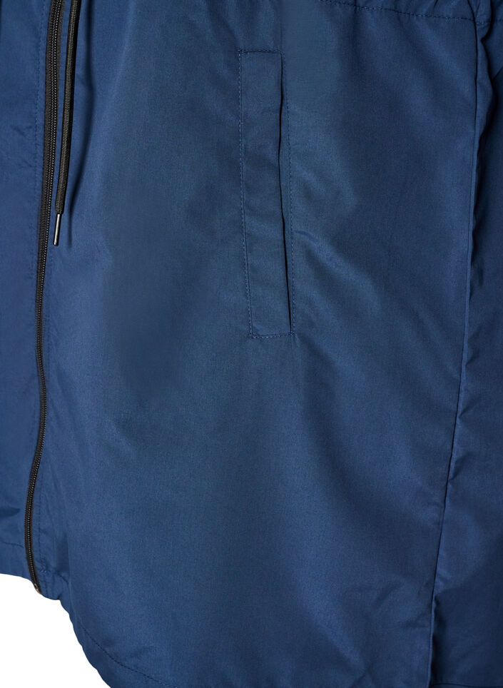 L&auml;ttviktig parkas med huva, Bl&aring;, Packshot image number 3