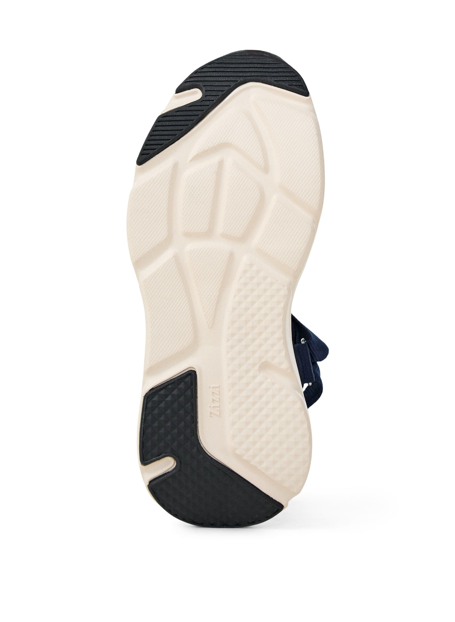 ZizziBekv&auml;m sandal med kardborreband och h&aring;lfotsst&ouml;d, Bl&aring;, Packshot image number 4