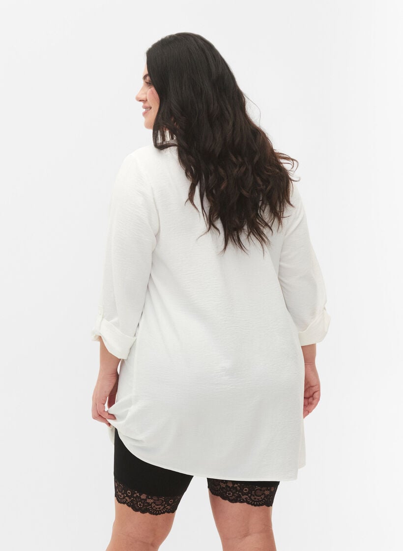 Cykelbyxor med spetskant, Svart, Model image number 2