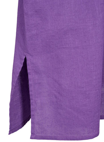 Skjortklänning med långa ärmar, Deep Lavender, Packshot image number 3