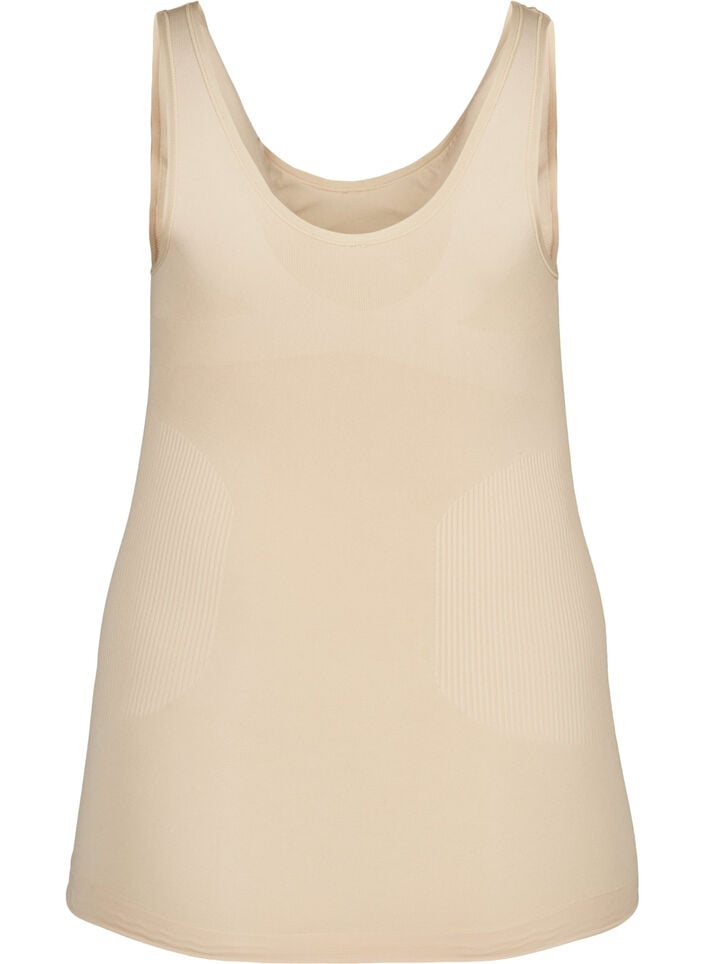 Shapeweartopp med breda remmar, Beige, Packshot image number 1