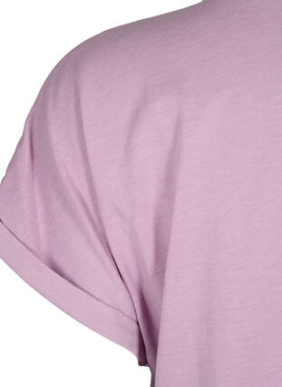 Kortärmad t-shirt i bomullsmix, Lavender Mist, Packshot image number 3