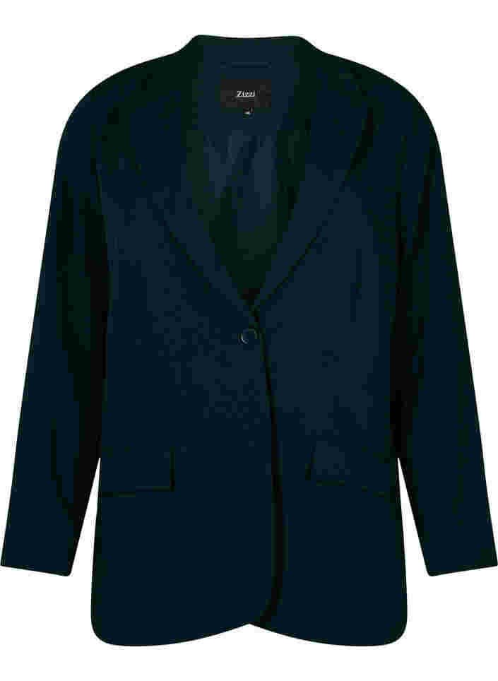 Klassisk blazer med fickor, Scarab, Packshot image number 0
