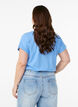 Kort&auml;rmad t-shirt i bomullsblandning, Bl&aring;, Model image number 2