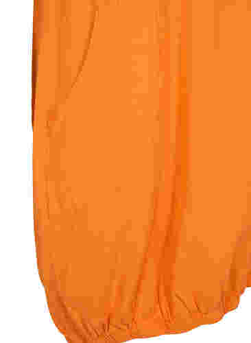 Kortärmad klänning i bomull, Orange Tiger, Packshot image number 3