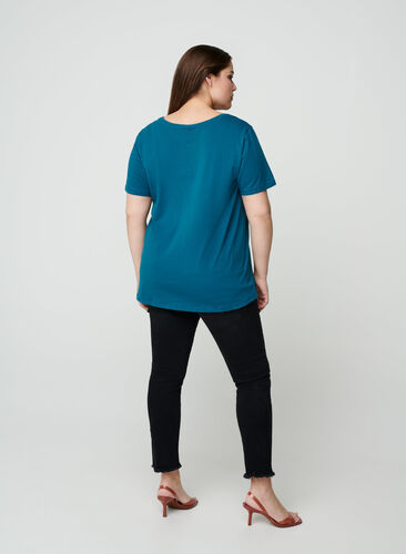 Basis t-shirt, Blue Coral, Model image number 1