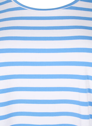 Randig T-shirt i ekologisk bomull, Marina Stripe, Packshot image number 2