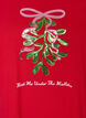 Jul-t-shirt i ekologisk bomull, R&ouml;d, Packshot image number 2