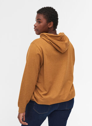 Sweatshirt med huva och tryck, Rubber Mel, Model image number 1