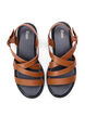 Sommarsandal i läder med bred passform, Friar Brown, Packshot image number 2