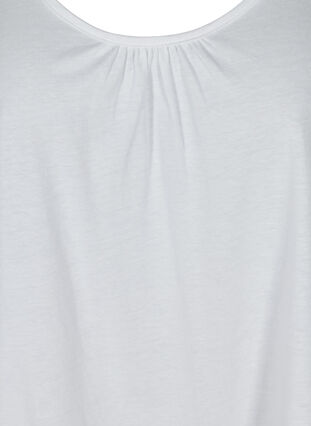 A-linjeformat linne med rund halsringning, Bright White, Packshot image number 2